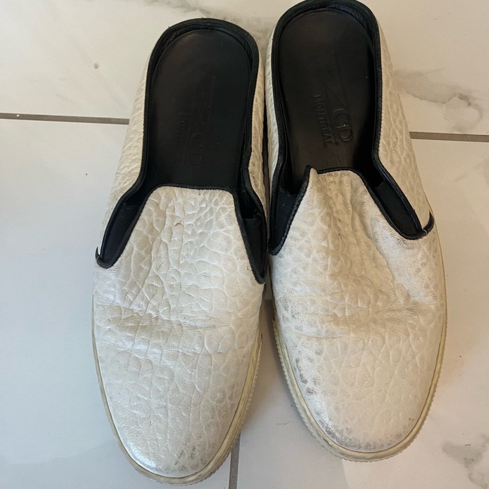 Men's White Slip-On Shoes